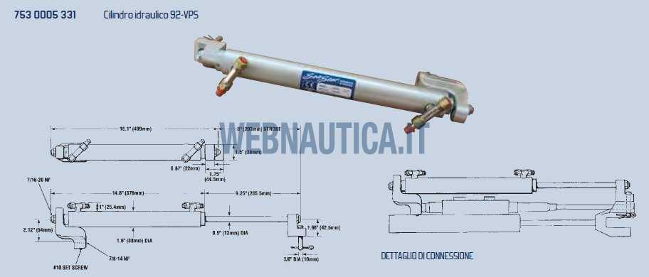 Cilindro Idraulico per Timonerie Seastar 92-VPS