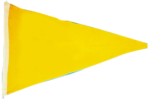 Bandiera Gialla Triangolare per Reti da Pesca Cm.20x30