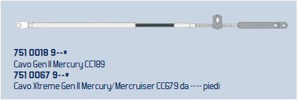 Cavo Telecomando Mercury Gen-II 14" (4.27Mt.)