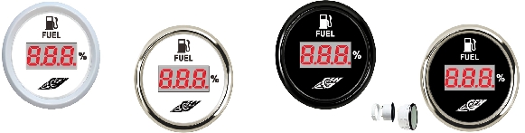 Indicatore Carburante DIGITALE 10-180 Ohm BIANCO