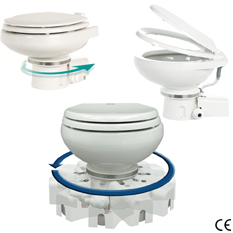 Toilette Elettrica Orbit 360 Salva Spazio per Acqua Salata 24V