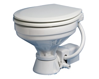 WC Marino Elettrico in Porcellana Sedile Legno Bianco Laccato