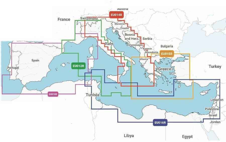 Cartuccia Cartografia Navionics NAEU014R Adriatico e Laghi