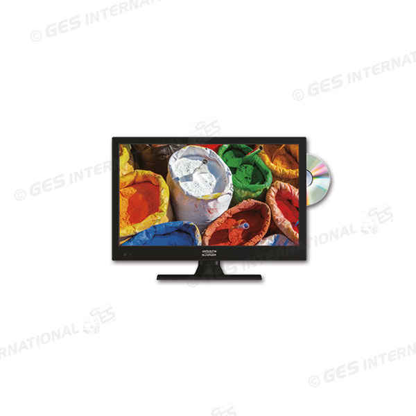TV LED 12V 16 Pollici Nero con DVB-T2 HEVC e DVD